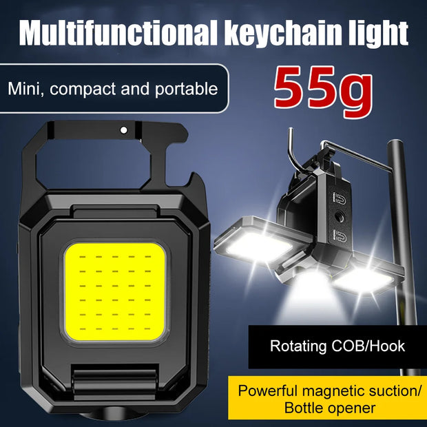 Pocket Work Light 1000LM COB LED Mini Keychain