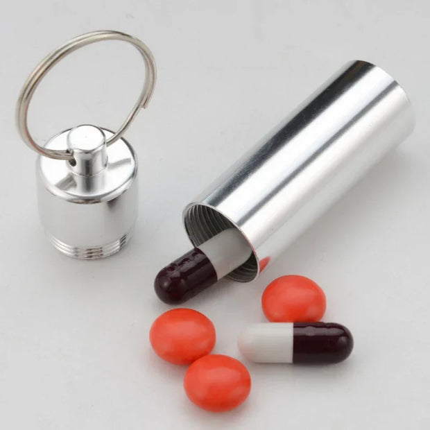 Waterproof Aluminum Alloy Pill Box Portable