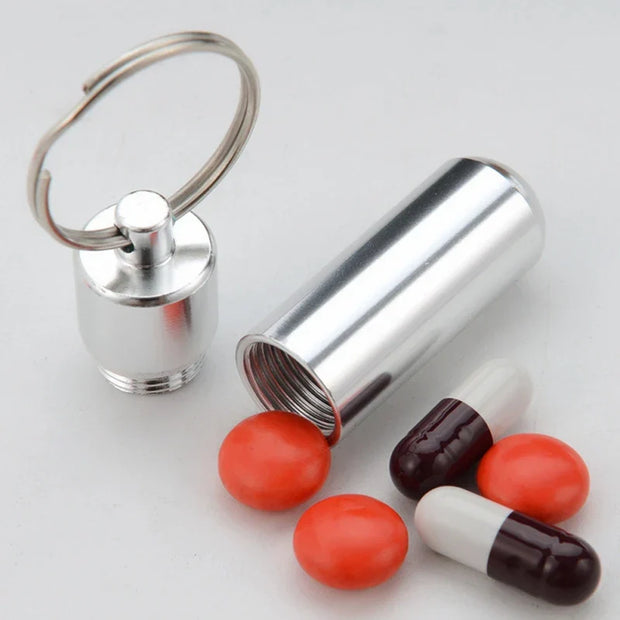 Waterproof Aluminum Alloy Pill Box Portable