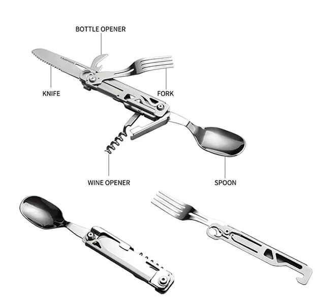 Outdoor Tableware Multi-function Portable Cutlery Equipment