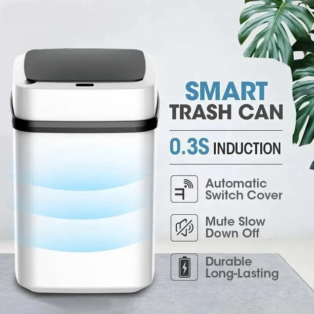 Smart Kitchen Trash Bin 13L Bathroom Touch