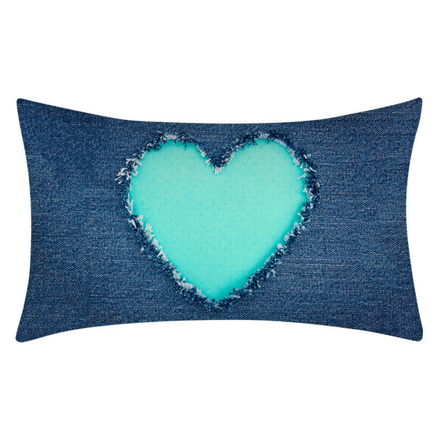 Teal Teal Home Decor Cushion Lumbar Pillowcase